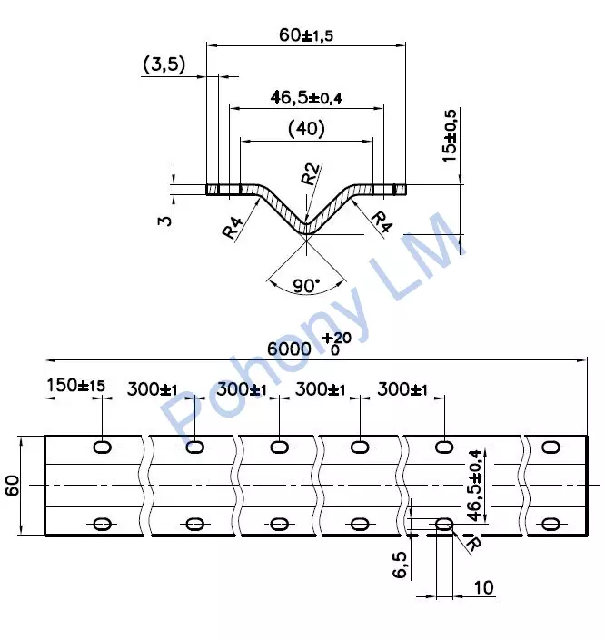 Vodiaci profil V - 6m