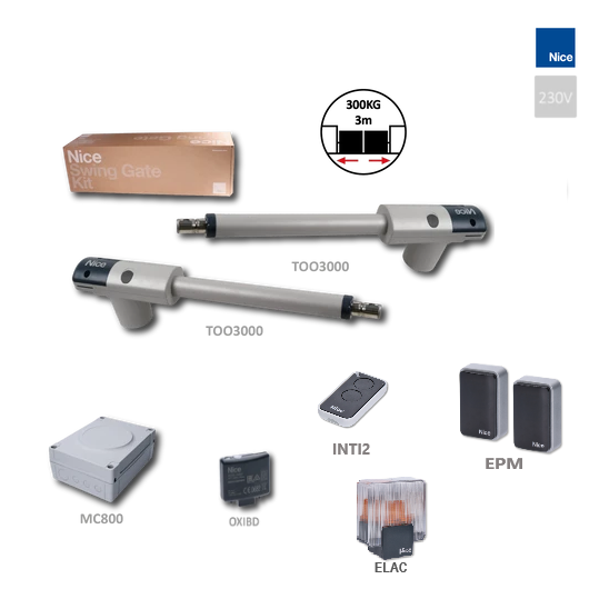 Nice TOO 3000 -kompletná sada do prejazdu 6m