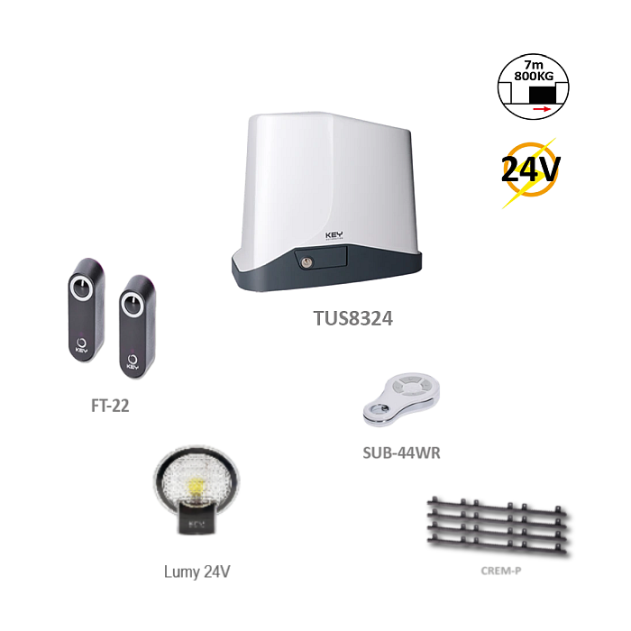 Key Turbo S800 - kompletná sada pre posuvnú bránu do 800kg