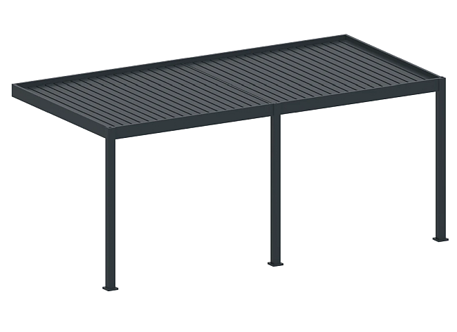 Pergola bioklimatická 6x3 na stenu