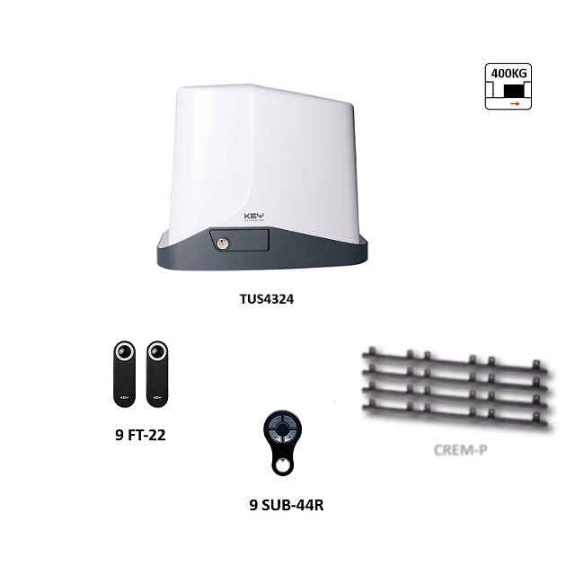 Key Turbo S400 - sada  pre posuvnú bránu do 400kg