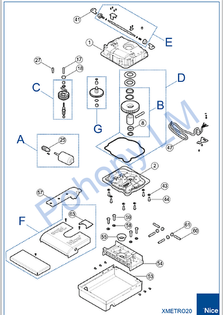 ND Nice PRXM01 kit motora pre XMETRO 2024