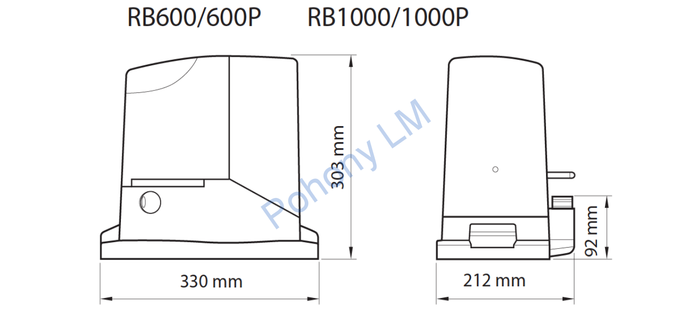 Nice Robus 600 - kompletná sada pre posuvnú bránu do 600kg