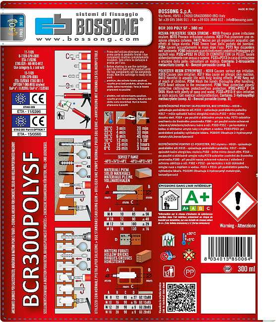 Chemická kotva polyester 400ml