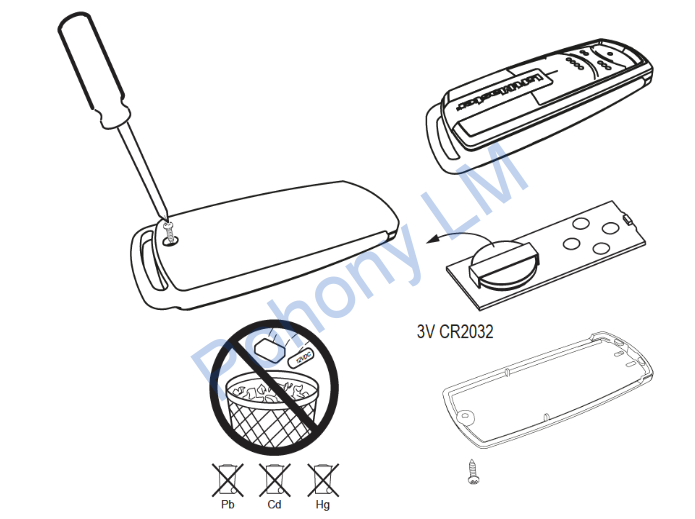 LiftMaster TX4 diaľkový ovládač