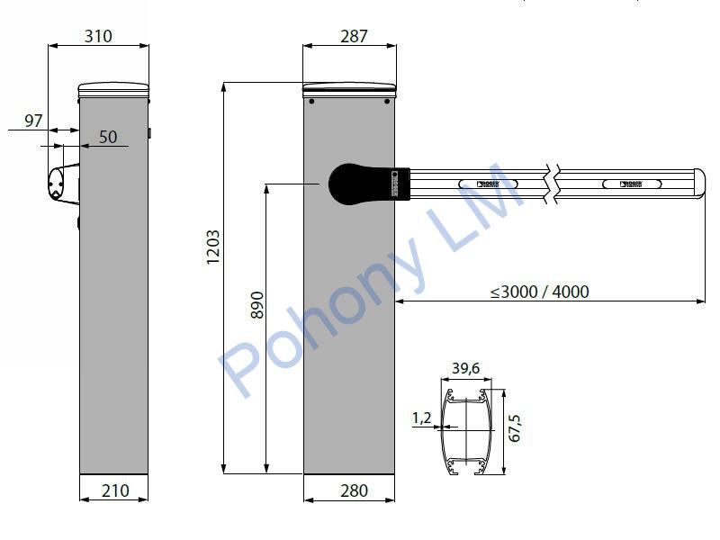 Roger Technology Bionik závora do 4m