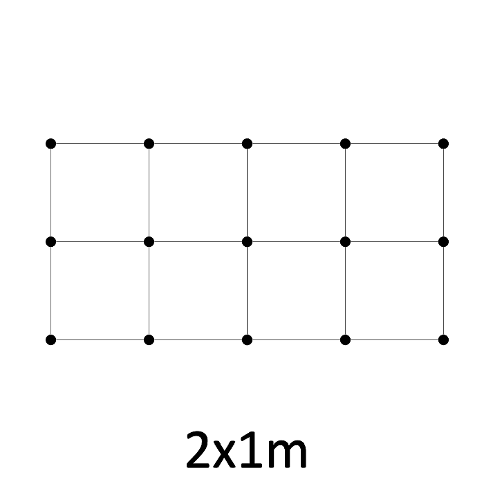 Zelená stena - lanková sieť 2x1