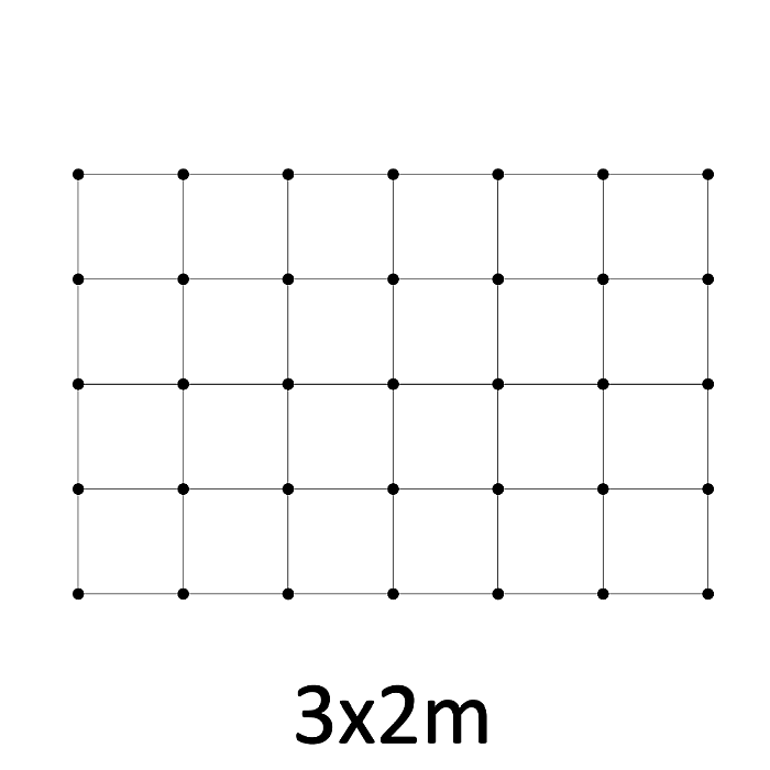 Zelená stena - lanková sieť 3x2