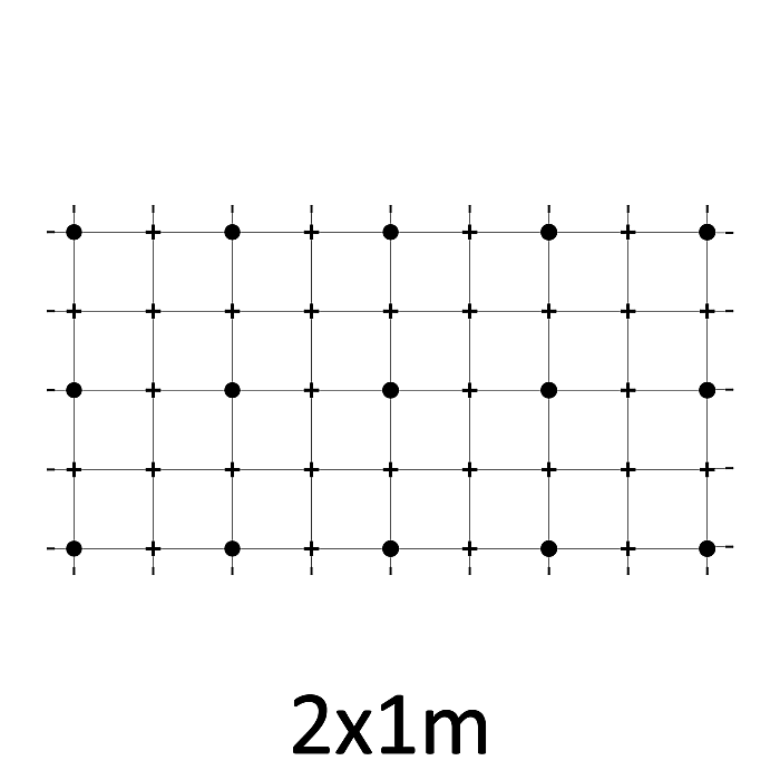 Zelená stena - lanková sieť 2x1 NX