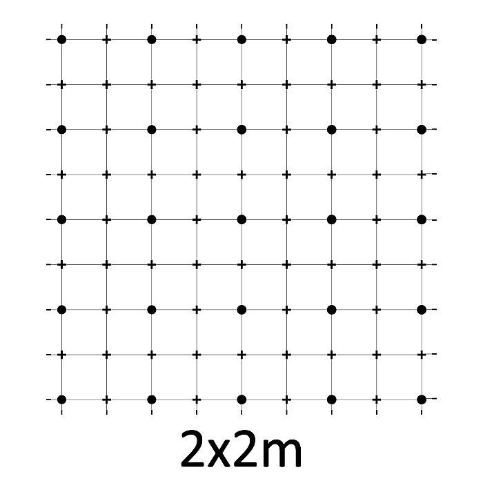 Zelená stena - lanková sieť 2x2 NX